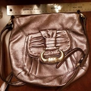 B. Makowsky silver metallic crossbody